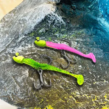 Factory Wholesale Luminous All-Purpose Lead Head Hook Soft Bait Soft Tail Hook Reinforced for Bass Hook Eel Hook Fishing Fishing – Soft Lure – view 3