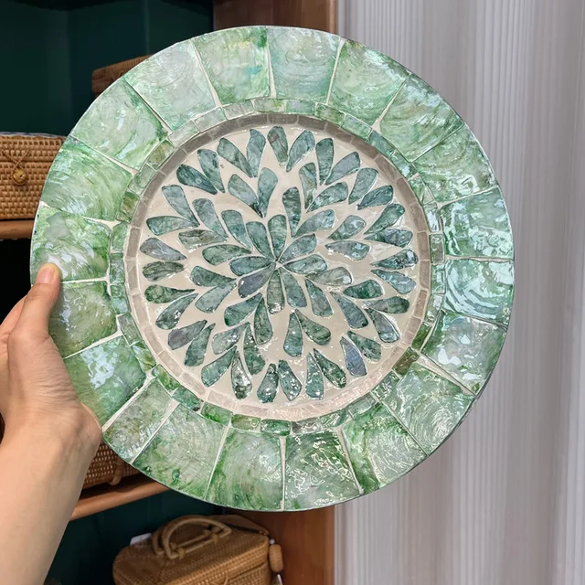 Mother Of Pearl Decorative Sea Shell Charger Dinner Plates for Wedding  for Dinner Plates