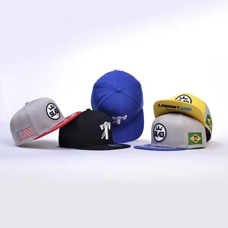 Hip Hop Wholesale Yupoong print 6 panel 3D Embroidery Logo Sports Mens OEM Gorras Custom Snapback Ca