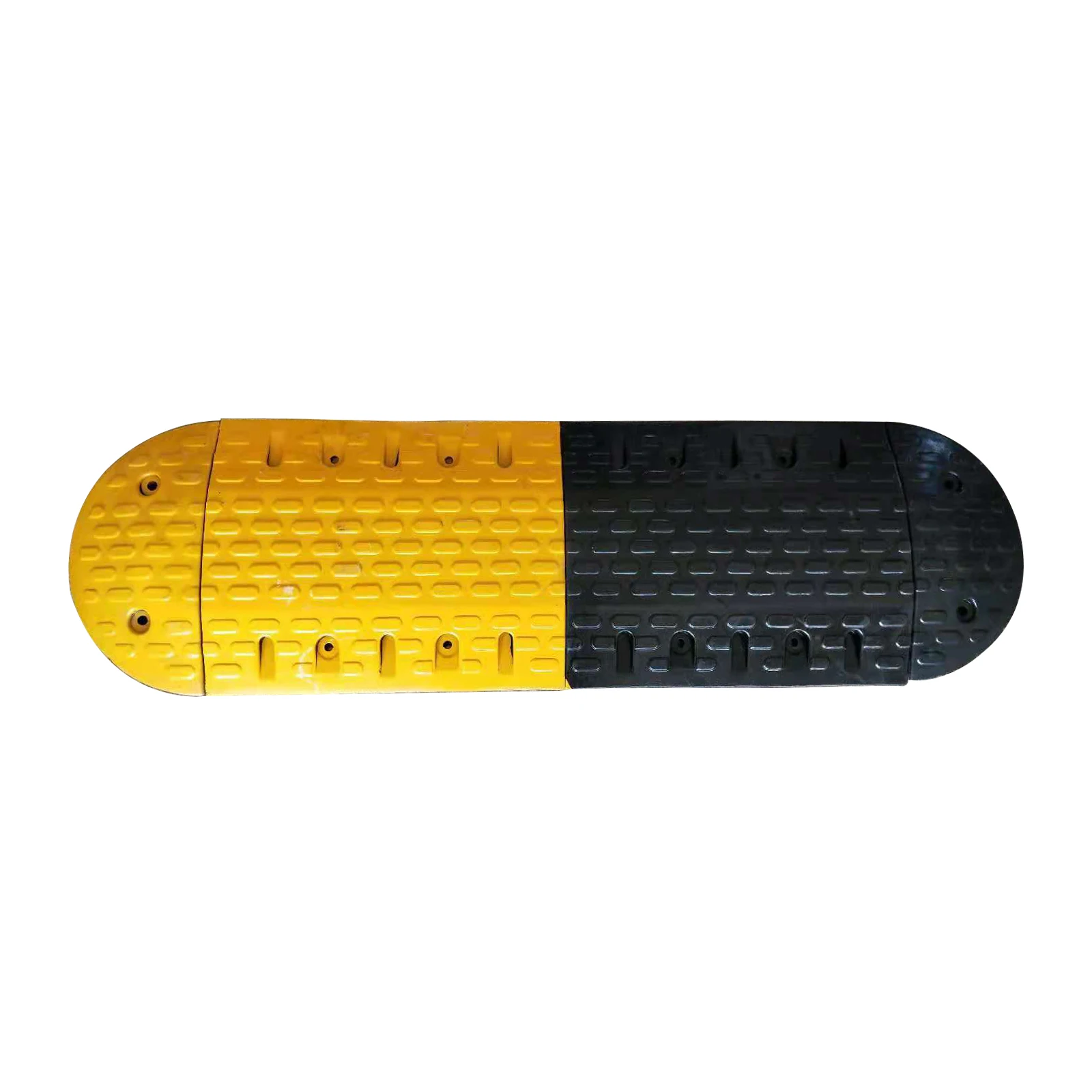 Wholesale Custom Traffic Yellow Rubber Speed Bumps 500X400X55MM for Road Safety-for High Traffic Areas factory