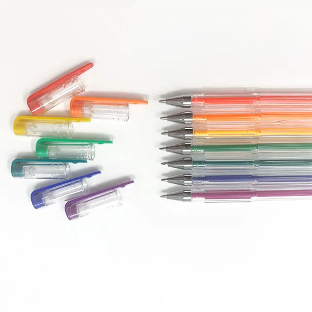 120 Colors Cute Kawaii Coloured Black Morandi Plastic Refill Gel Pen Set With Custom Logo