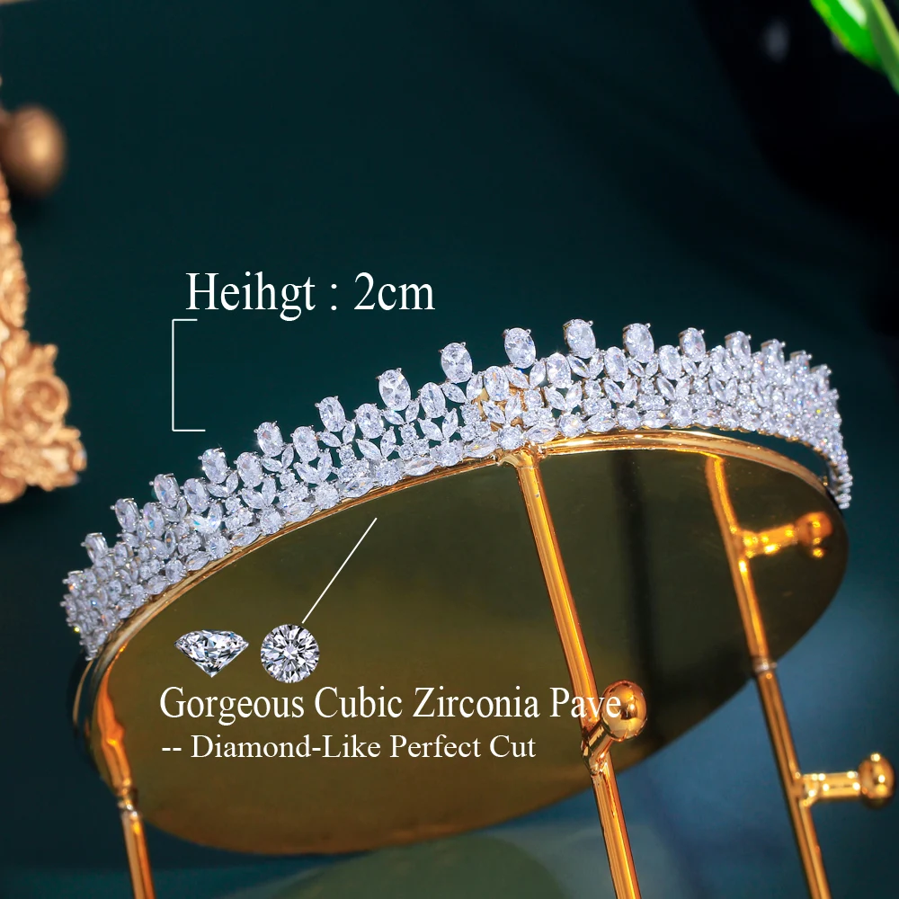 Shiny Cubic Zirconia Flower Leaf Shape Elegant Luxury  display picture 1