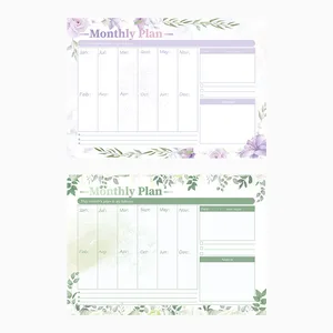 Fantasy Student Learning Schedule Notepad Plan Flower Language Creative Stationery Hardcover A3 Size Paper Cover