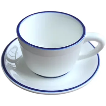 Thick milk tea cup with plate ceramic cup port-style wind coffee cup with a tray set of 200ML restaurant home