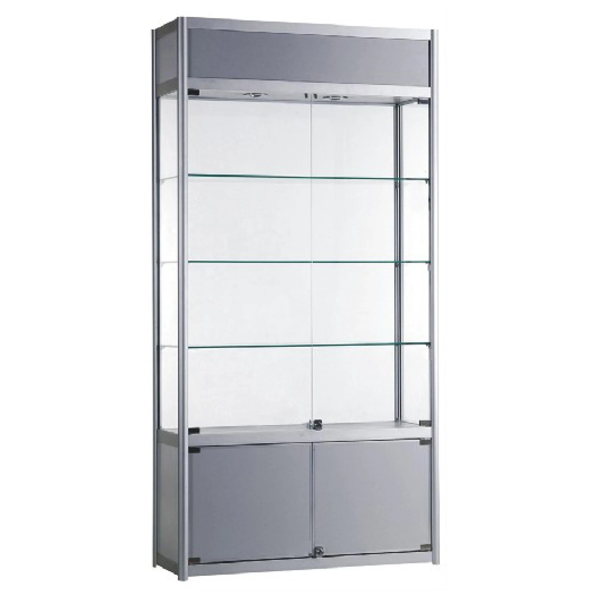 Glass showcase With Bottom Cabinet for Smoke Store