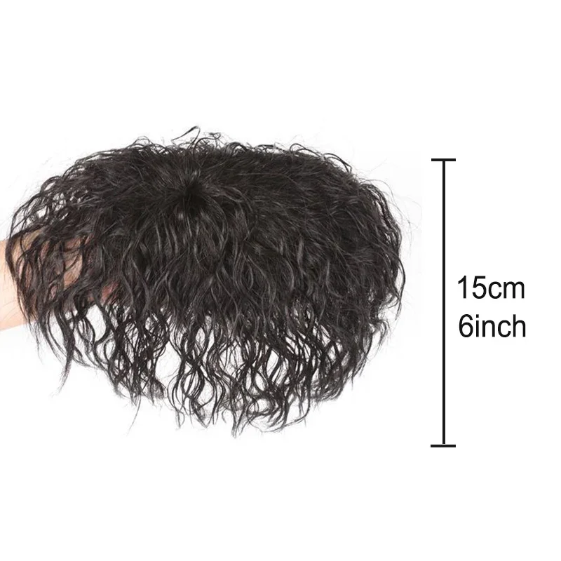 100 % Echthaar, Corn Wave-Stil, realistischer Haaraufsatz für Frauen, Rosennetz, 3 Clips, 15,2 cm, Clip-in-Verlängerung_voghion.com