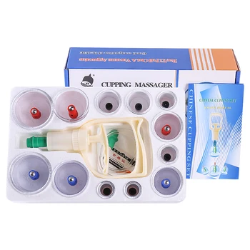 Baoyi12 pcs English package hijama cups wholesale Vacuum  Cupping  Physical Therapy Massager Body Cupping Set