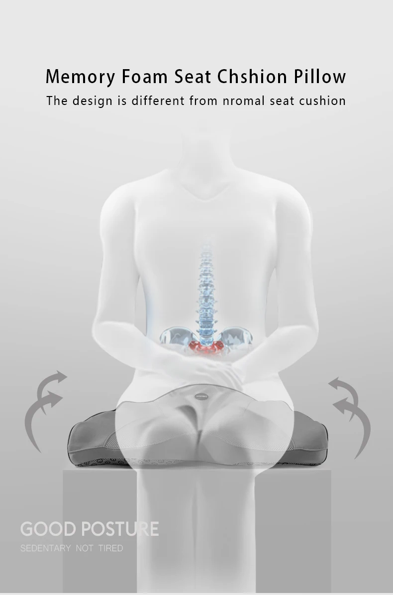 Everlasting Comfort Seat Cushion For Back Pain Relief Enhances Posture