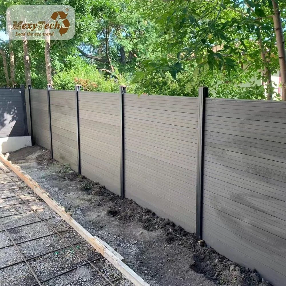 Foshan MexyTech Wood Plastic Composite Wpc Panels Outdoor Fence with Aluminum Post