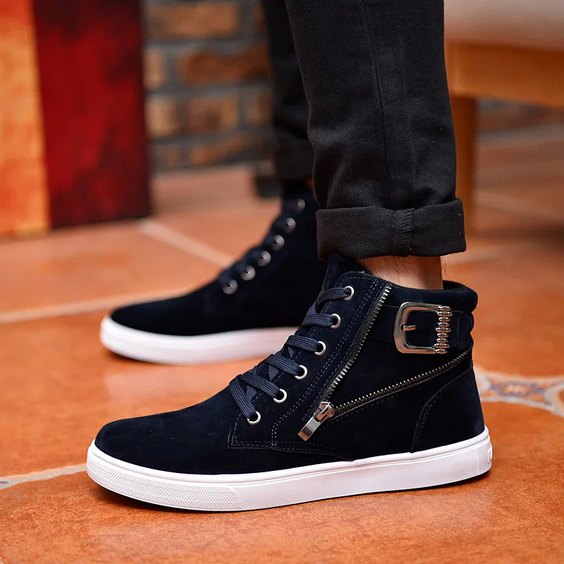 Calzature Sneakers Uomo Alte Con Cerniera Scarpe Alte Da Uomo