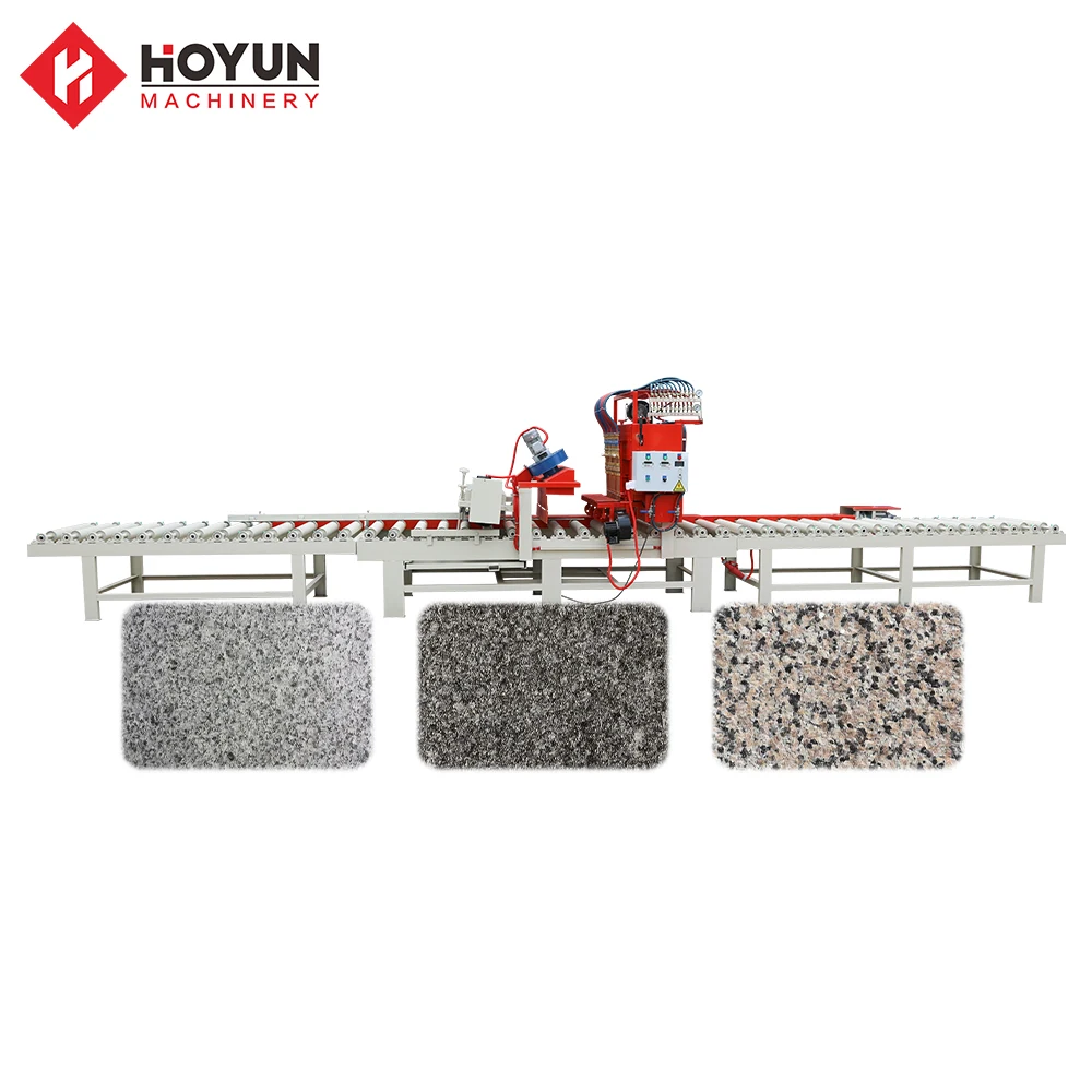 HONGYI Wholesale Automatic Line Burning Device Burn Granite Upper Layer Stone Slab Flaming Machine