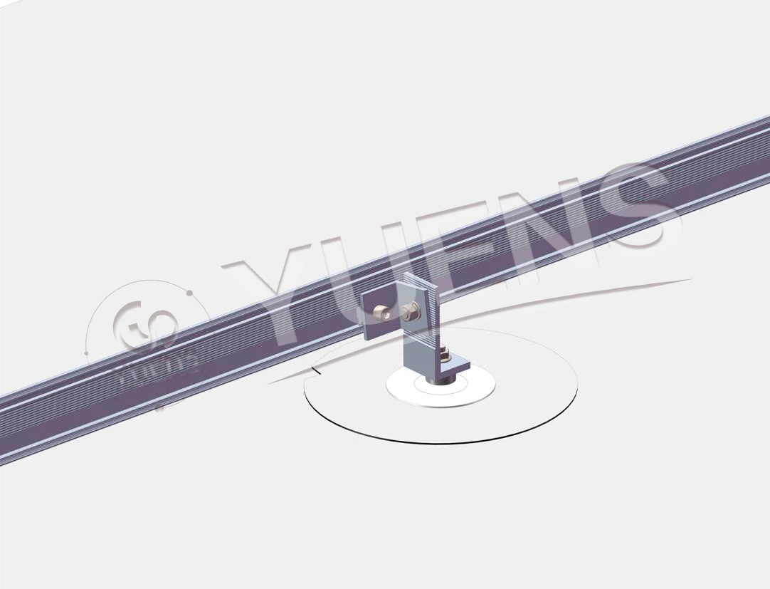 Yuens TPO PVC Roof Base Vertical Energy System Power Frames Supports for Solar Panel Support System