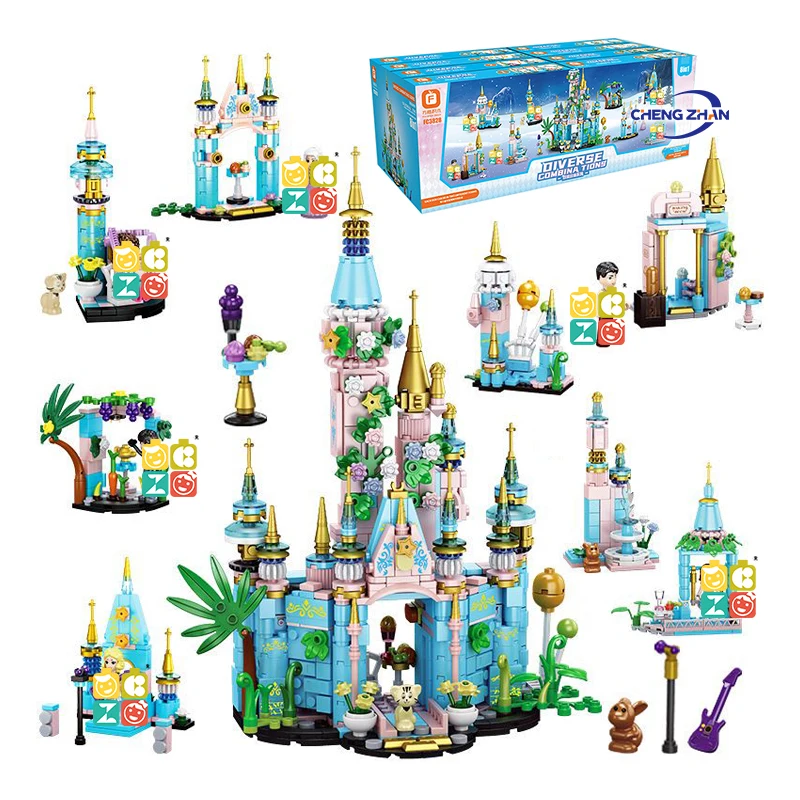 Building blocks 8-in-1 Royal Fantasy Castle Manor Swing Wishing Pool ...