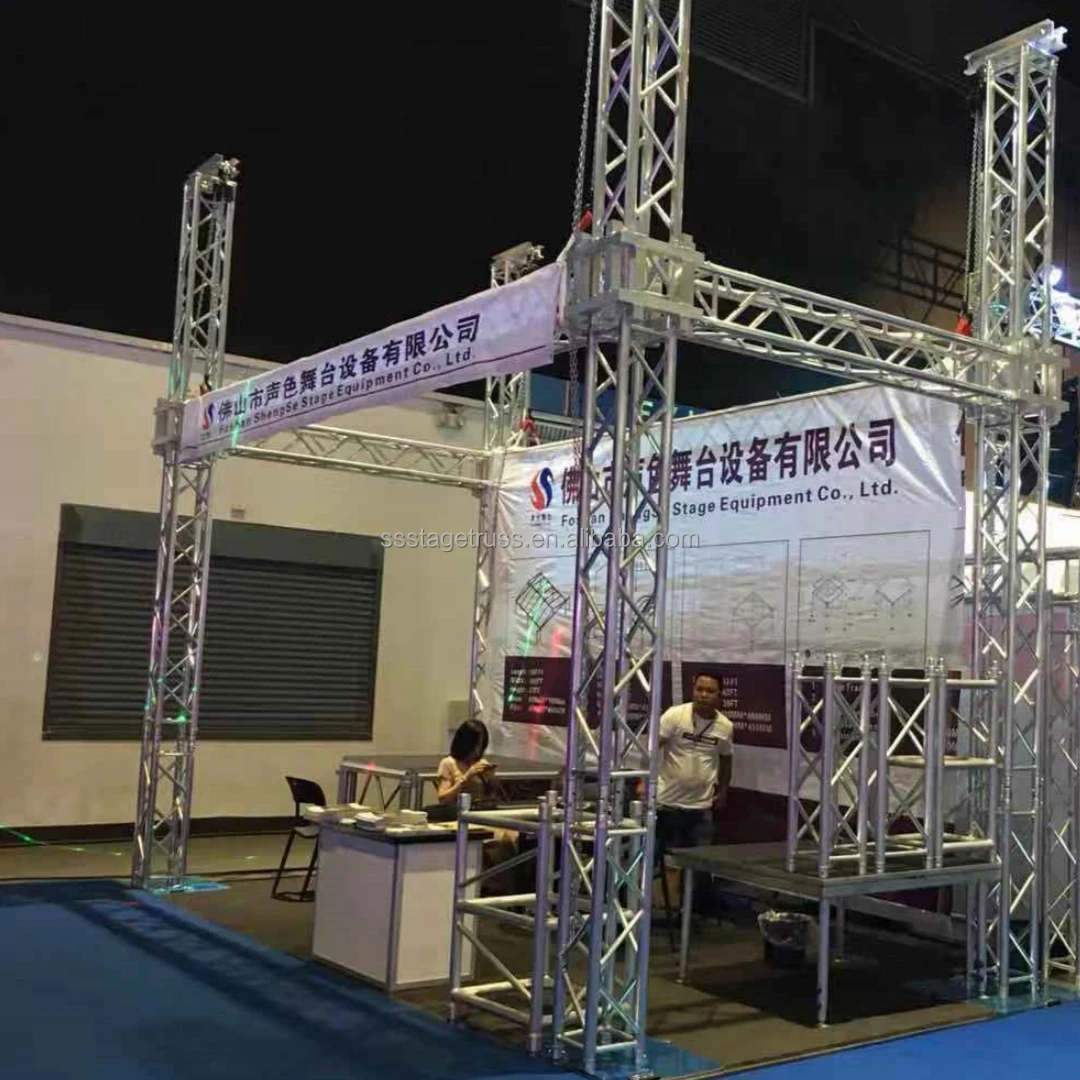 F34 290mm Spigot Truss Stage Lighting Display Aluminum  Event Concert Truss with Lifting System Manual Hoist
