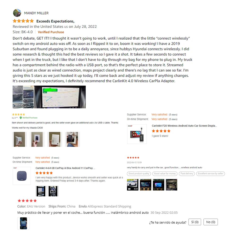 Carlinkit Carplay Android Mirror Link Adapter: USB Streaming Box for ...