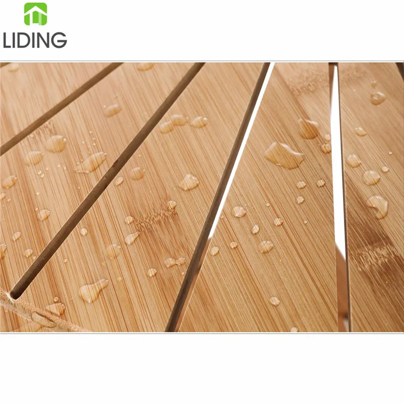 Бамбук Многофункциональный стул для душа душевая скамья 2-ярусная полка для хранения