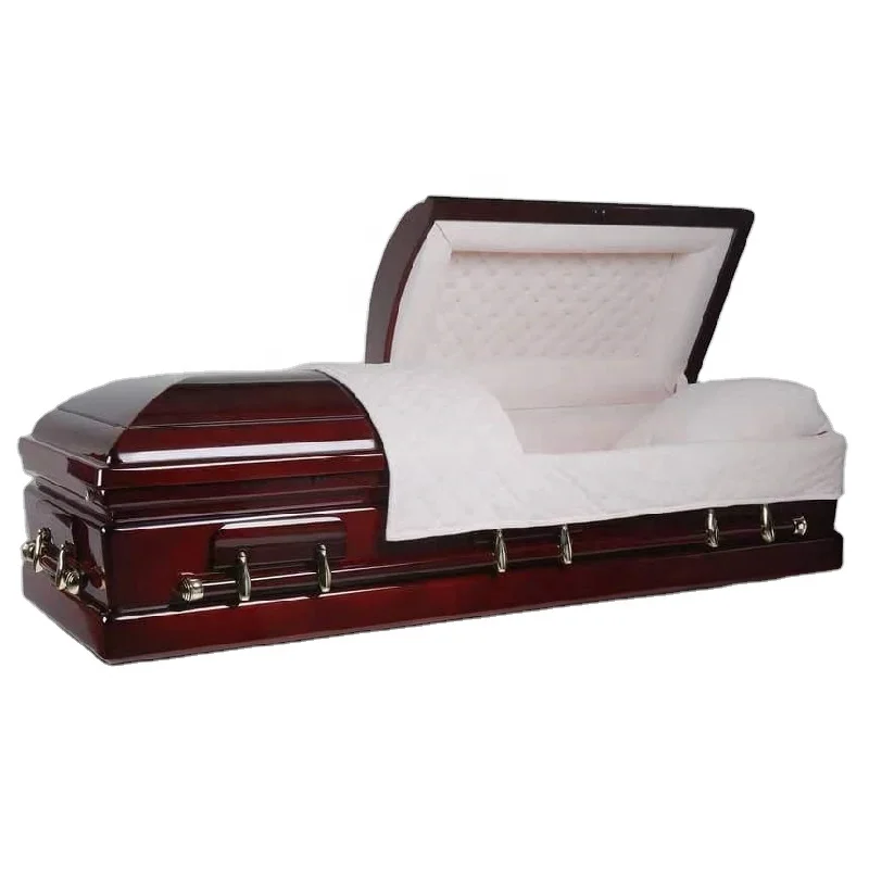 SA02 Hot Selling Mdf Wooden Casket with Glass for South American Market