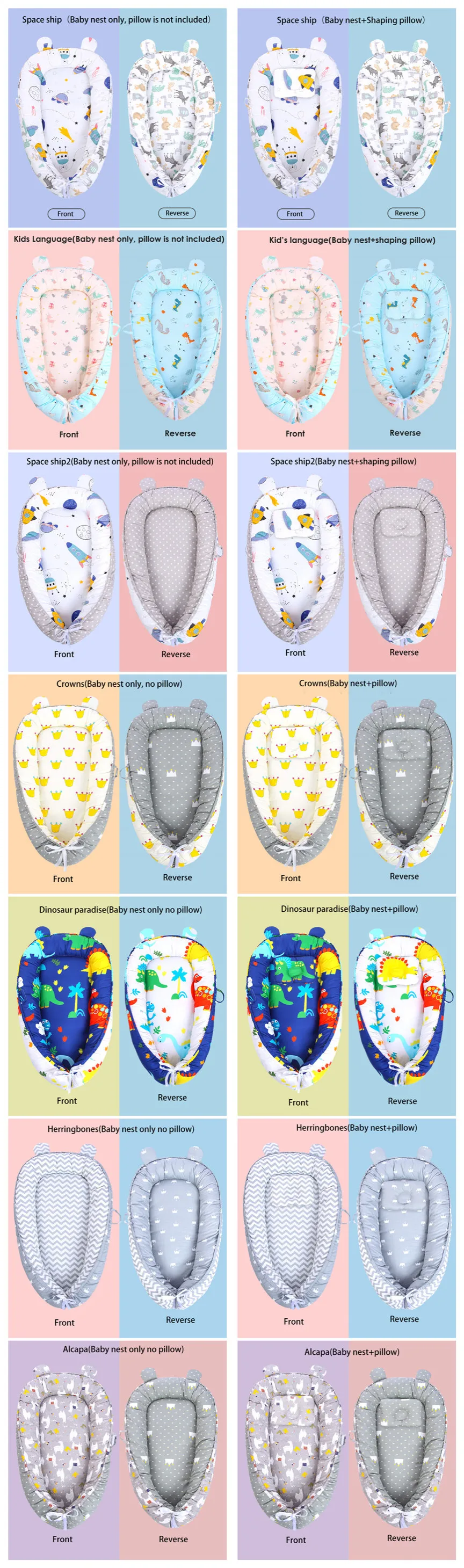 Cpc Astm Cpsia Certified Baby Lounger & Baby Nest For Newborn Portable Bed Soft Infant