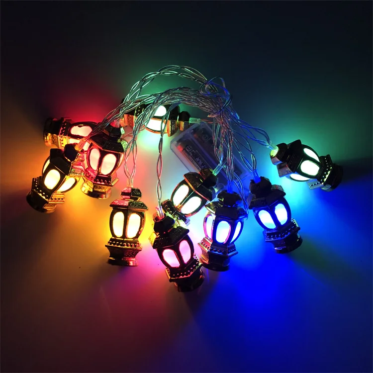 2023 New Arrival LED String Starry Fairy Light With Plastic Moon Shape Ornament Ramadan Eid Diwali Mubarak Islam Muslin Decor