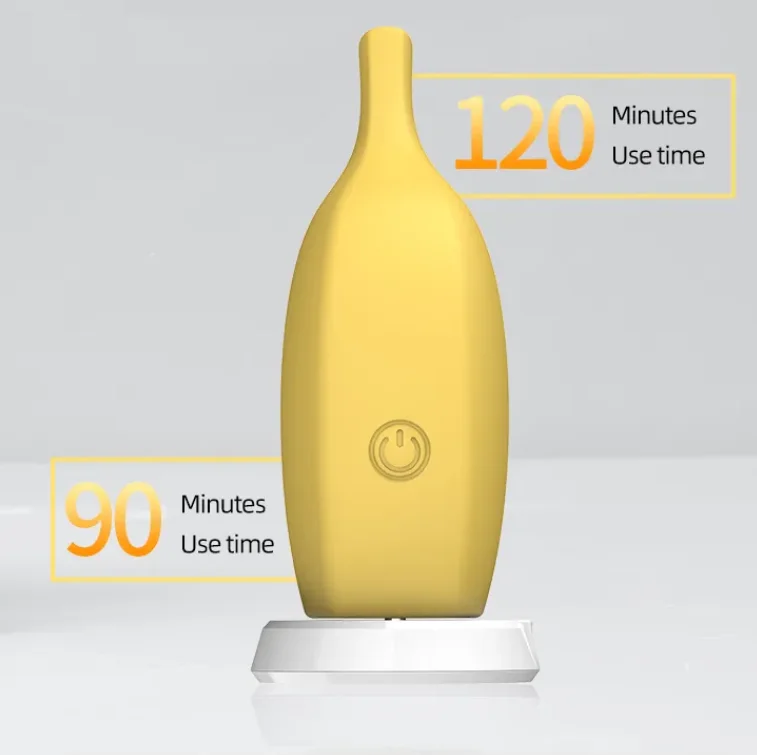 Magnetisch aufladbares Sexspielzeug für Erwachsene, 10 Frequenzen, gelbe bananenförmige Liebes-Ei-Vibrator-Frucht für Vibrationsvibrator_voghion.com