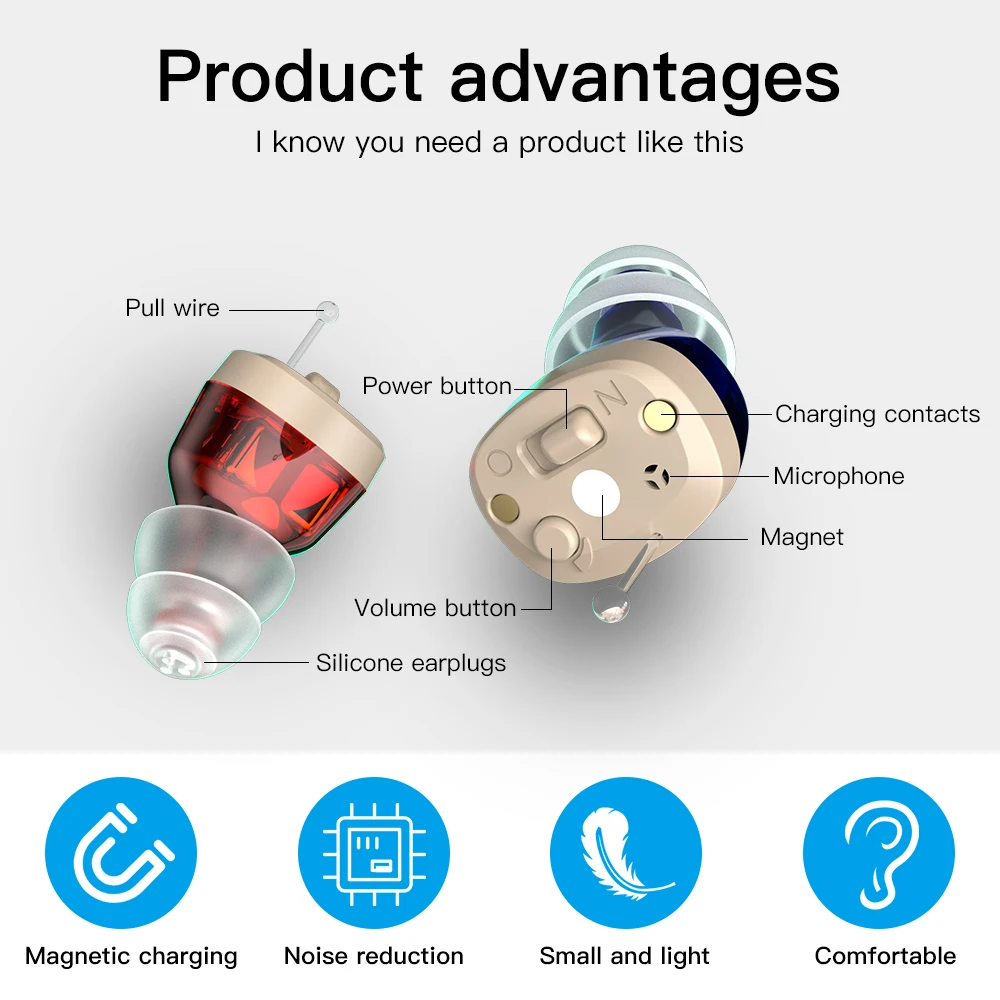 Buy Goodmi Hearing Aid Invisible Rechargeable For Hearing Loss And