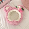 Pink floral headband
