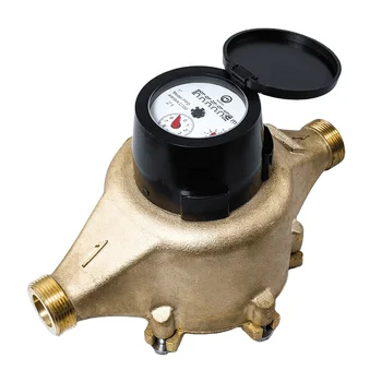 NWM Residential Piston Displacement Volumetric AWWA C700 Dry Type Water Meter with NSF61 Approved Lead Free Brass Body 1"