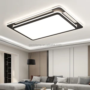 Modern Home Office & Living Room Bedroom Ceiling LED Lamp with Switch Control Iron & Acrylic Construction Decorative Lighting