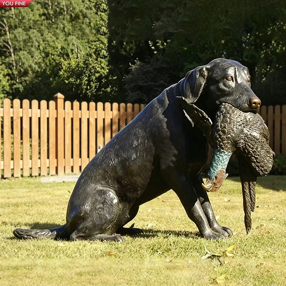 YOUFINE等身大ブロンズロットワイラー像、リアルな犬の彫刻、庭や家の