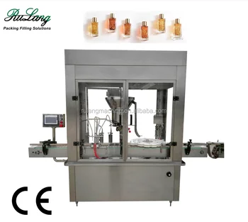 Full automatic perfume filling crimping machine 2 heads perfume filling labeling machine 4 nozzles perfume filling line