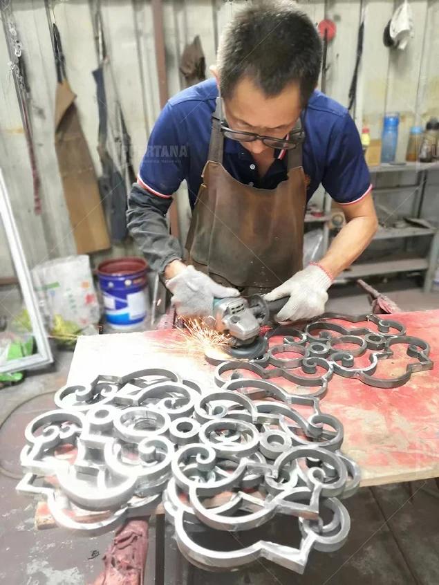 American Entrance Security Steel Doors Exterior Iron French Doors Double Glazed Glass Front