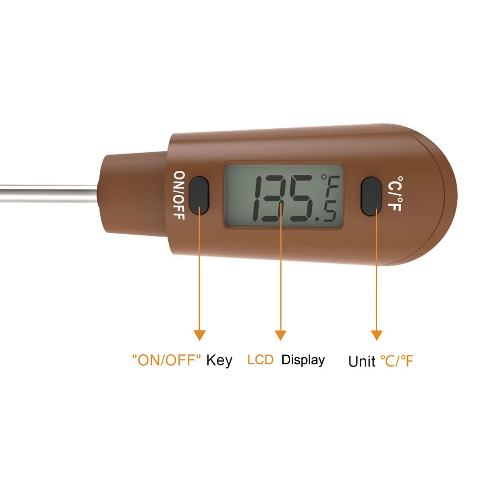 Digital LCD Display Silicone Spatula Thermometer Cooking Thermometer Chocolate  Thermometer