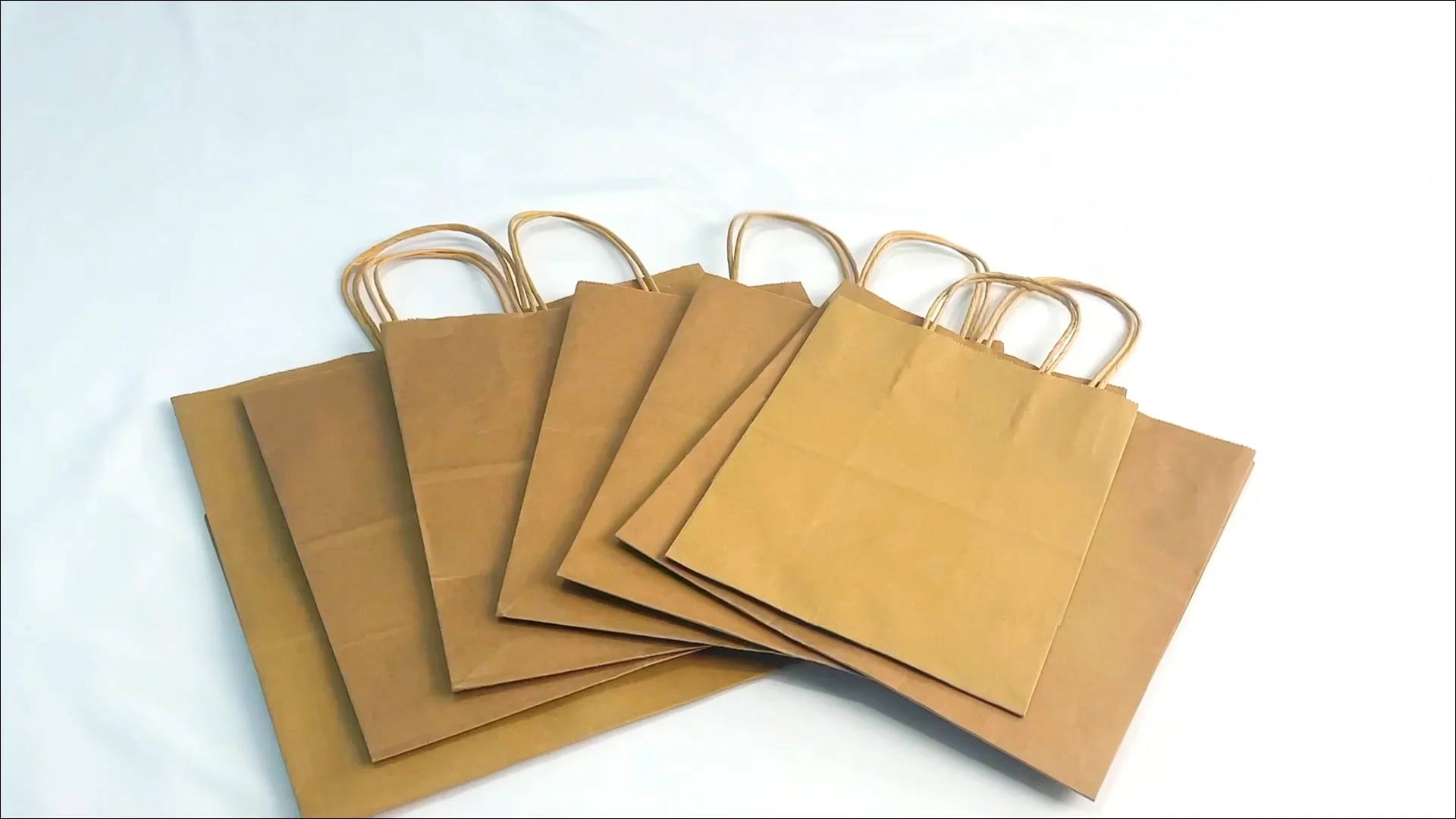 Oem Blue Flower Printing On White Kraft Paper Bag Small Retail Paper