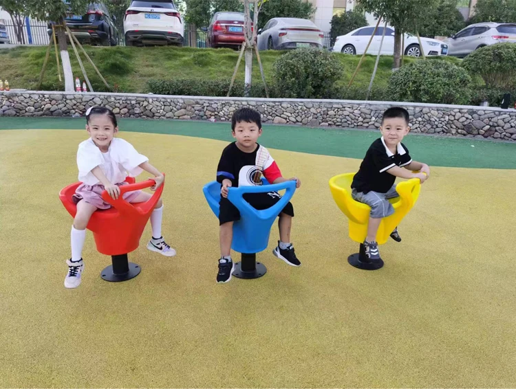 Children's Indoor and Outdoor Small Plastic Swivel Chair Outdoor Playground Equipment Children's Playground Accessories Toys