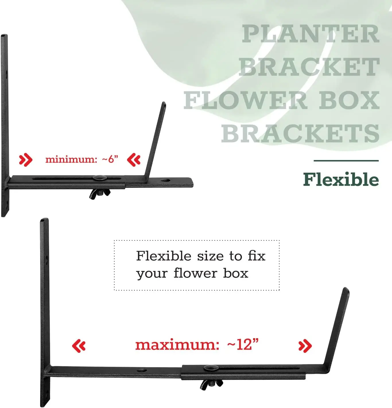 Flexible Planter Hooks Shelving Brackets For Planter Box Flower Box