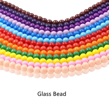 Wholesale Spherical Small Mix 4mm 6mm 8mm 10mm 12mm 18mm 20mm Ball Color Painted Glass Beads