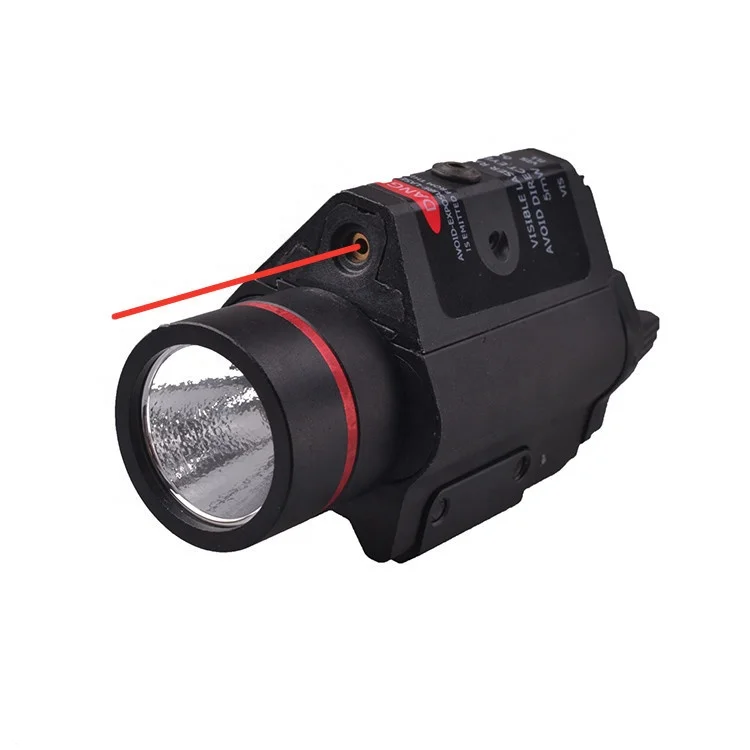 LUGER Compact Hunting Laser Flashlight and White Light Illumination With Red Laser Sight