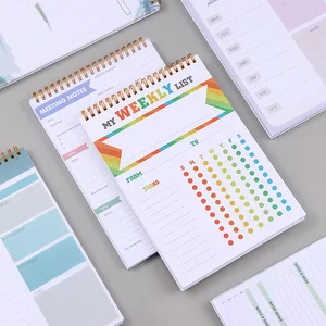 Customized Loose Leaf Spiral Notebook Planner Agenda Sticky Notes Do-List Memo Pads Paper Notepad