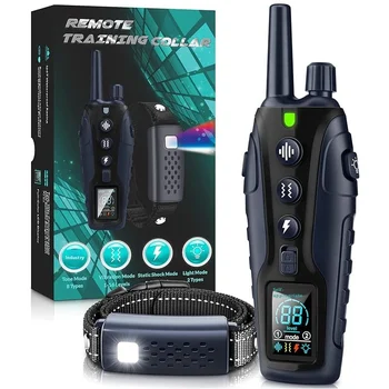 Ultra Long Distance RS3 Dog Training Device New Color Screen IP67 Waterproof Rechargeable Battery Nylon Remote Control Bark Stop