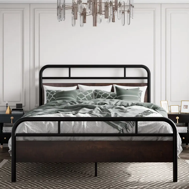 Kainice Bed Furniture Welded Iron And Wooden Queens Beds Wholesalers