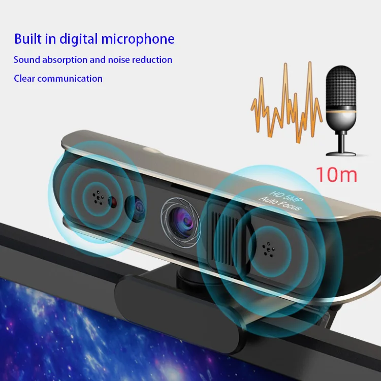 Windows Hello Best Face Unlock Auto Focus Built in Digital Microphone HD  Free Driver hd Two Lens USB Webcam for  Win10 Win 11
