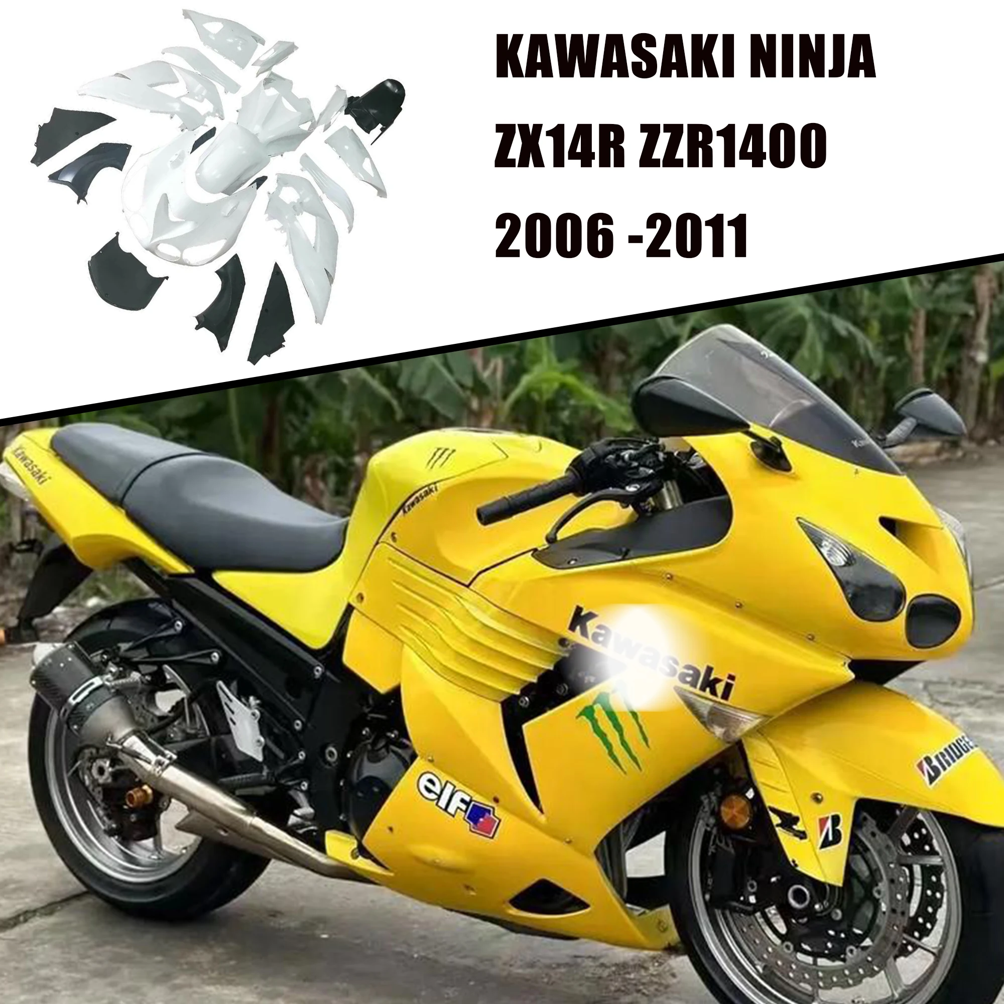 セット出品 Personalized Customization - Unpainted Fairing Set Bodywork Kit