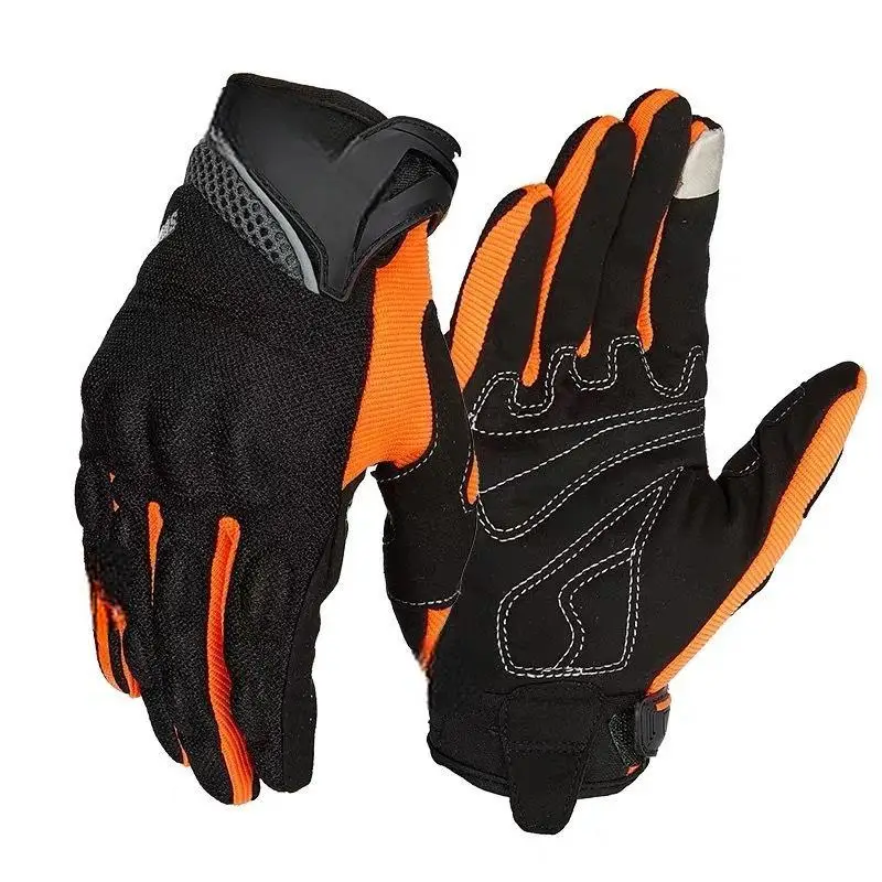 Double Layered Reinforced Finger Protection Motorcycle Gloves