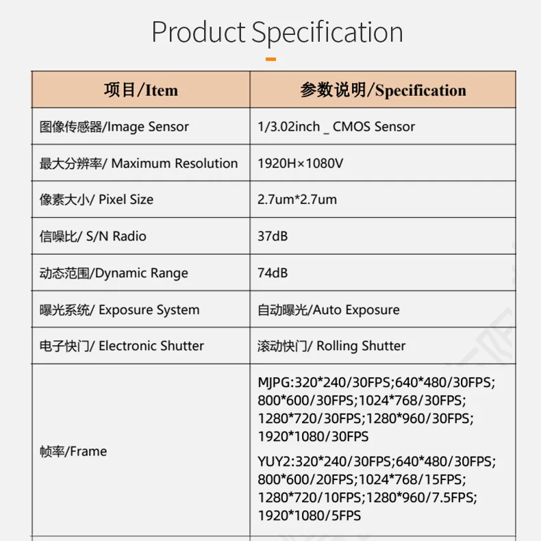 DGZX USB 2MP 1080P HD Mini Camera Module插图2
