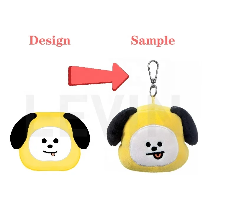 Wholesale Cheap Promotion Bulk Custom LOGO Mini Animal Toy Plush Keychain Kids Backpack Bag Soft Stuffed Plush Keychain