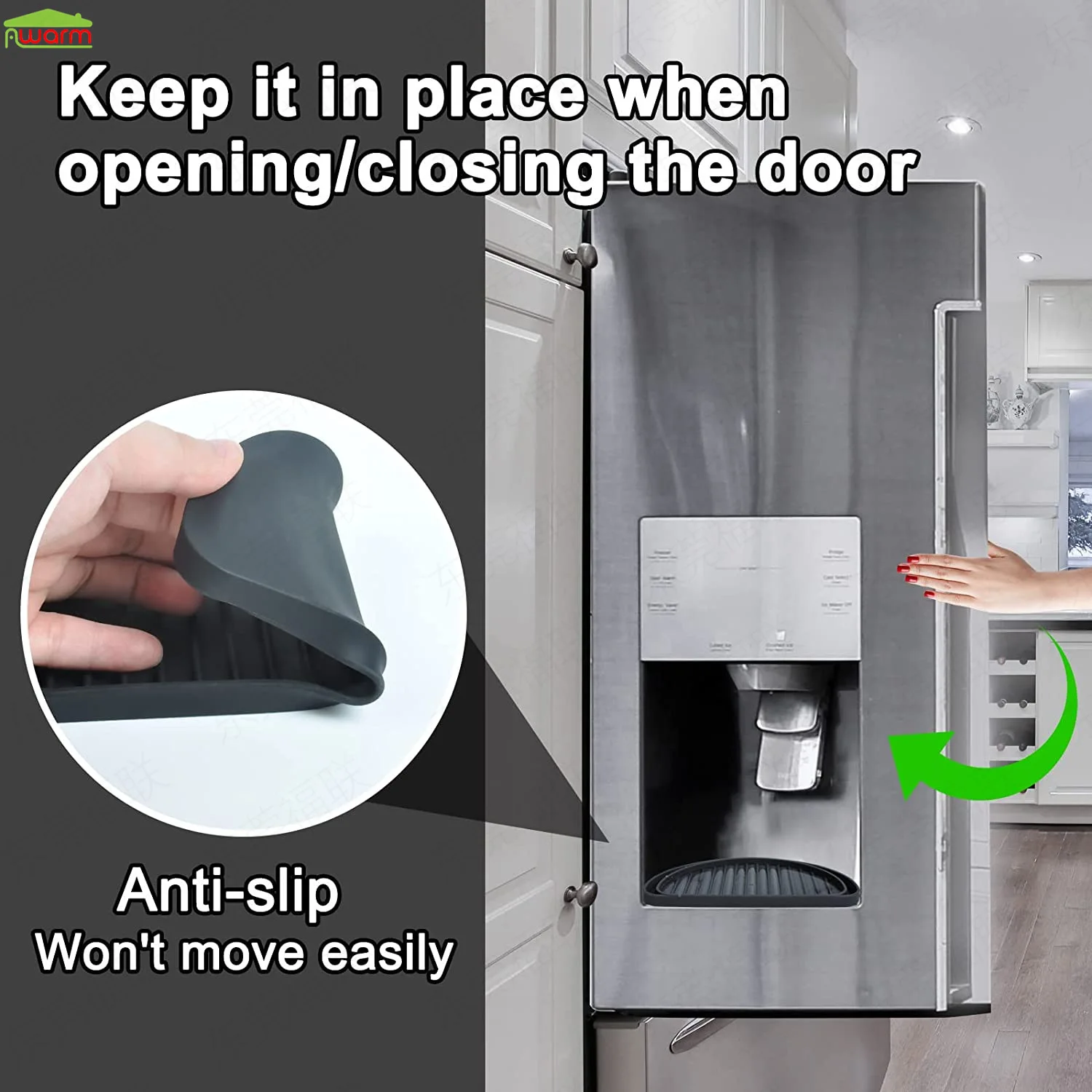 New Silicone Kitchen Water Dispenser Tray Fridge Spills Water Pad