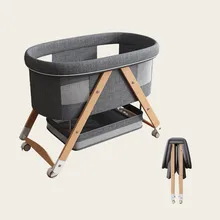 Lightweight Fully Covered Foldable Bassinet Newborn Crib Rocking Feature for Traveling Camping Outdoors New Mosquito Net Mobile