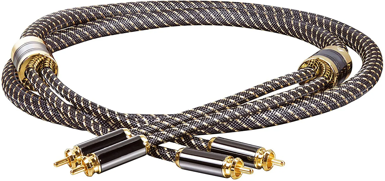 OEM ODM 24K Gold Plated Contact Bare Copper Cotton Braided Cable