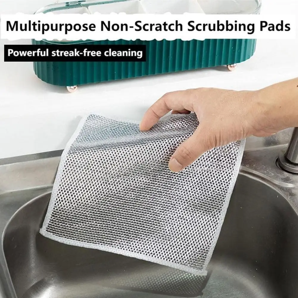 Wholesale Microwave Stove Clean Tool Cleaning Pads Scrub Cloth Double ...