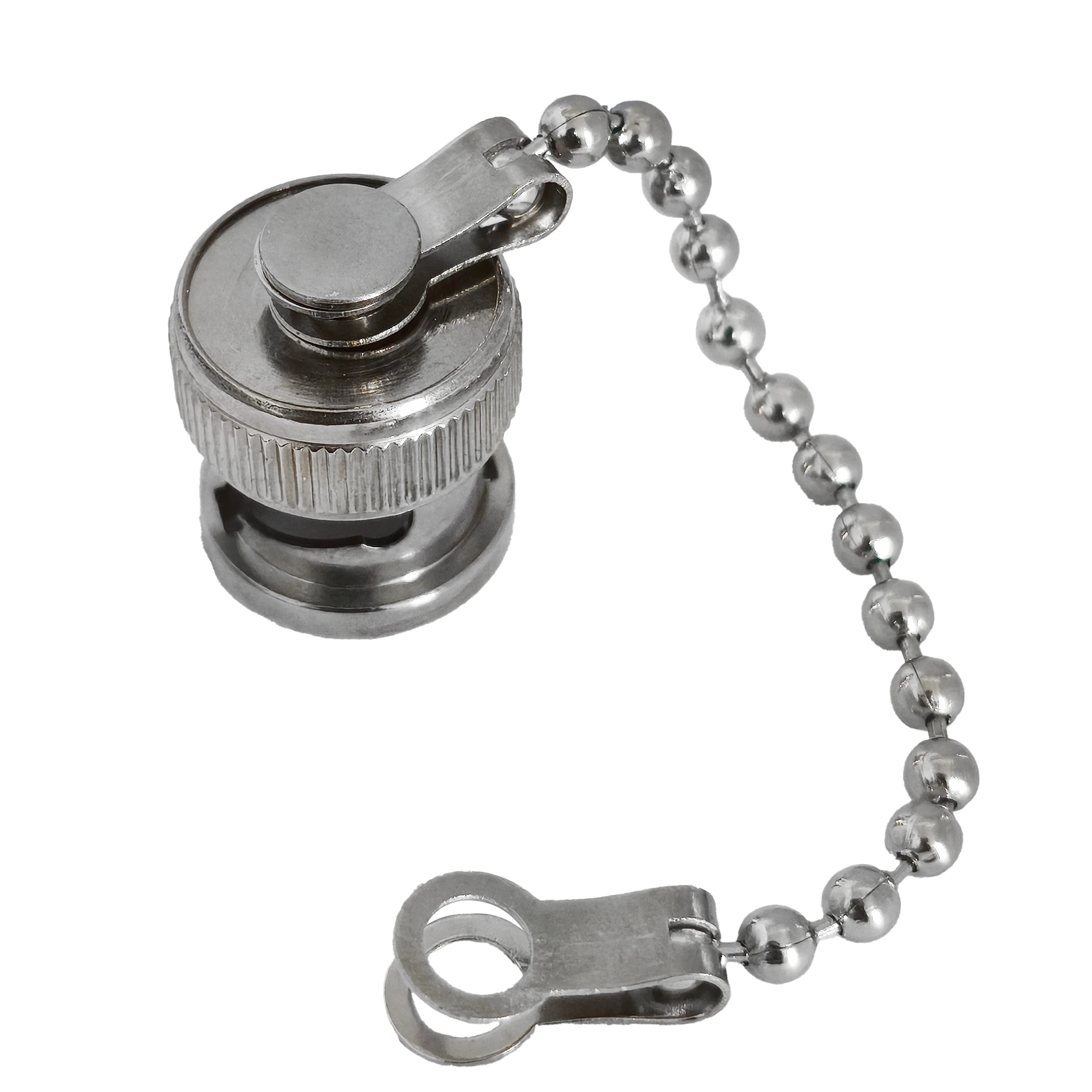 Factory BNC Male Dust Cap with Chain Copper Nickel Plated BNC Male Cap with Chain